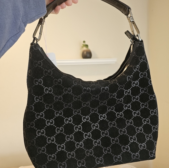 Black gucci handbag purse monogram